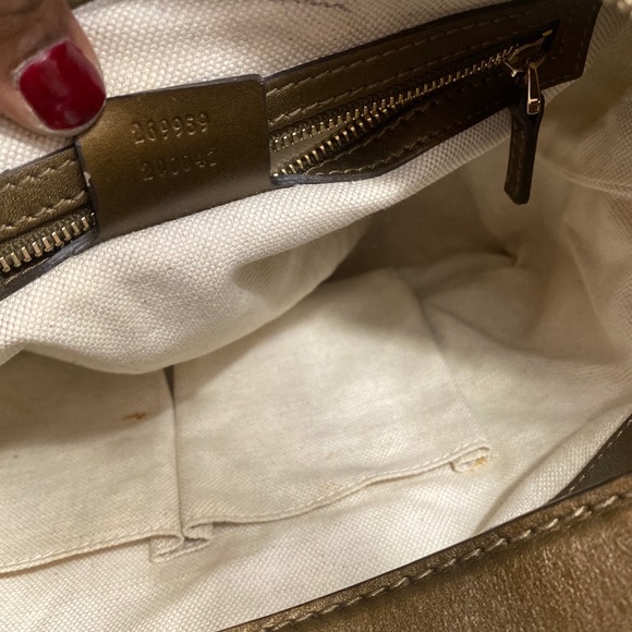 Gucci Small Heart Bit hobo in GG Lurex fabric. - Picture 6 of 6